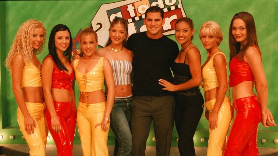 El grupo de modelos y presentadoras de A todo dar.