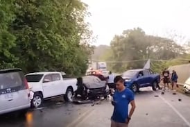 Choque entre tráiler y cinco vehículos deja seis heridos en Cortés de Osa