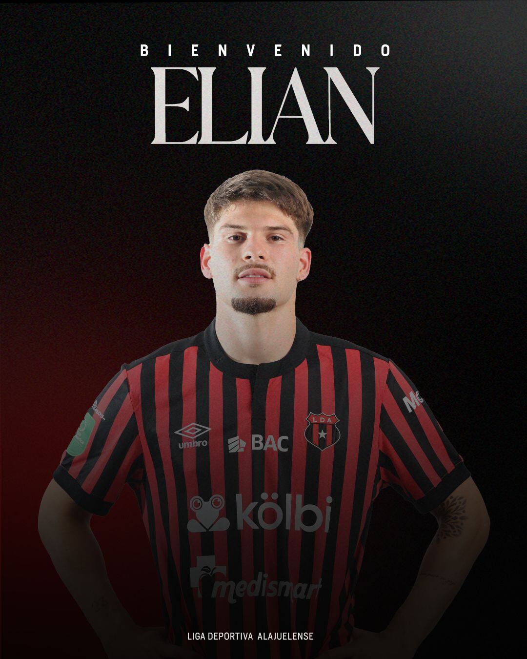 El lateral Elián Quesada es el nuevo jugador de Alajuelense. Prensa LDA.