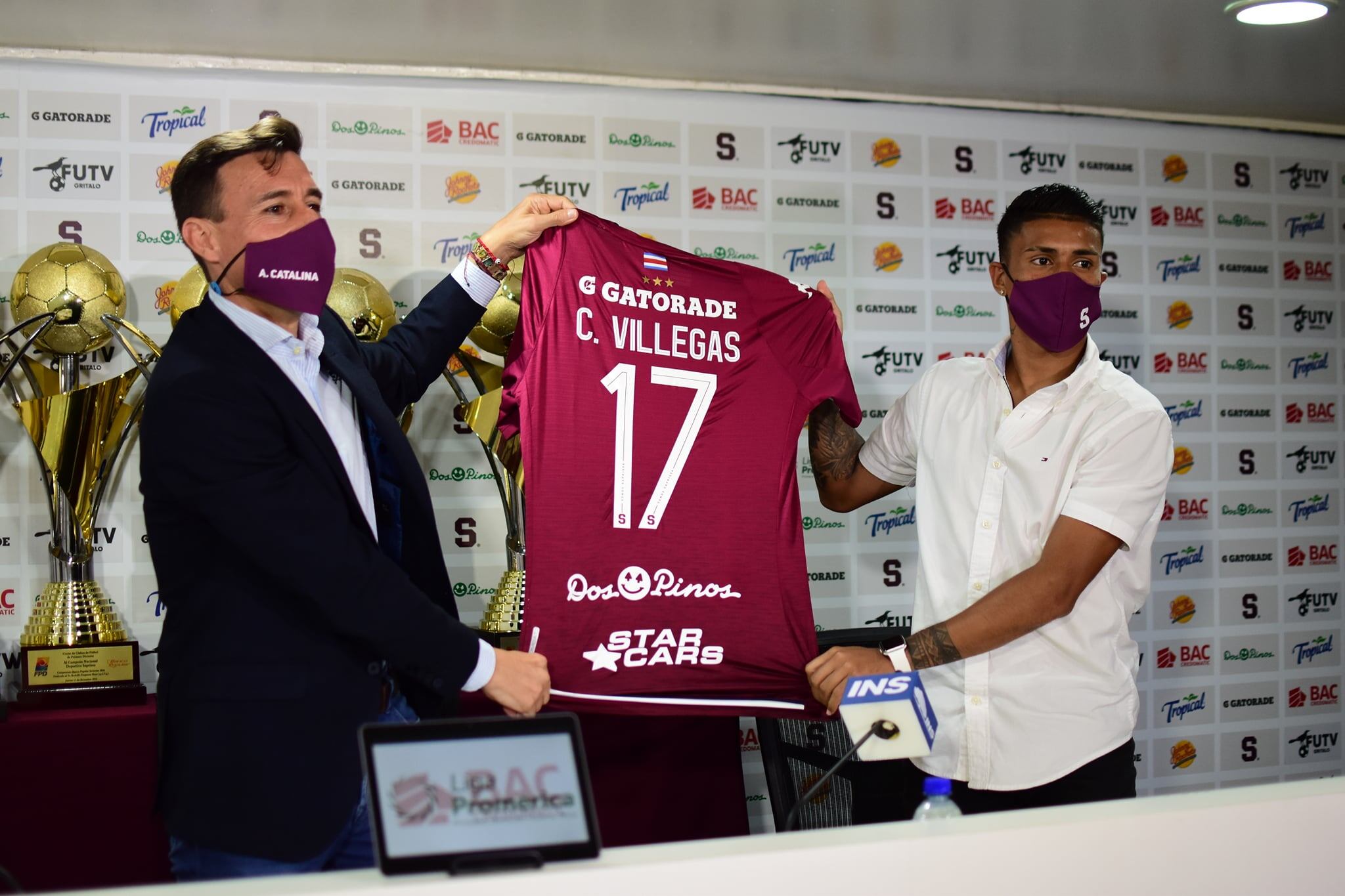 Villegas firmó con los morados hasta el 2024. Prensa Saprissa.