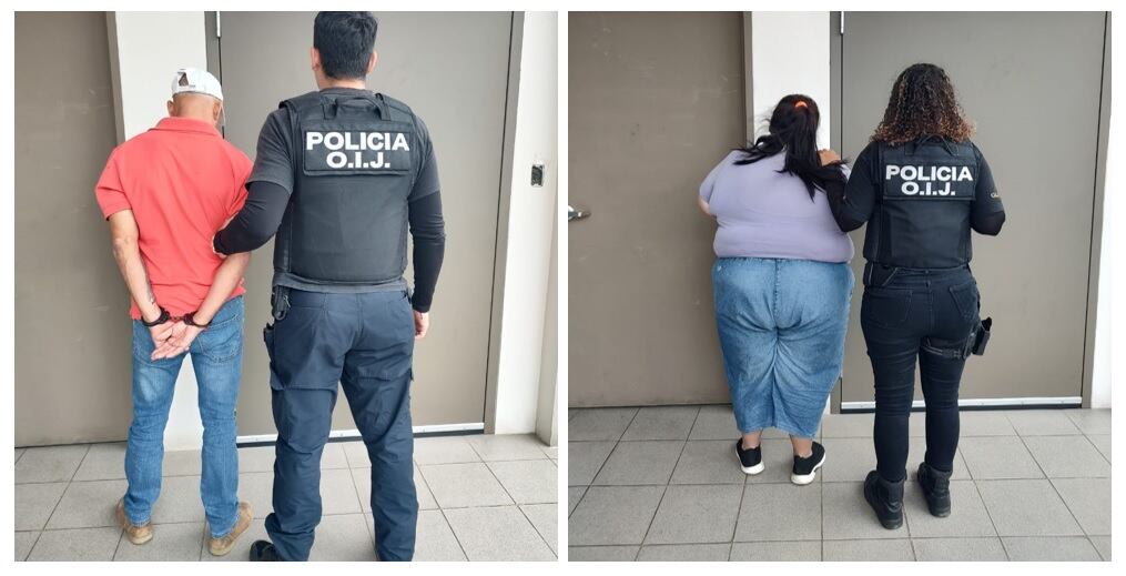 Detenidos sospechosos de estafas. Foto OIJ.