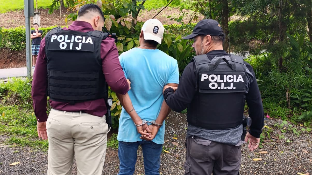 Nicaragüense detenido en San Ramón