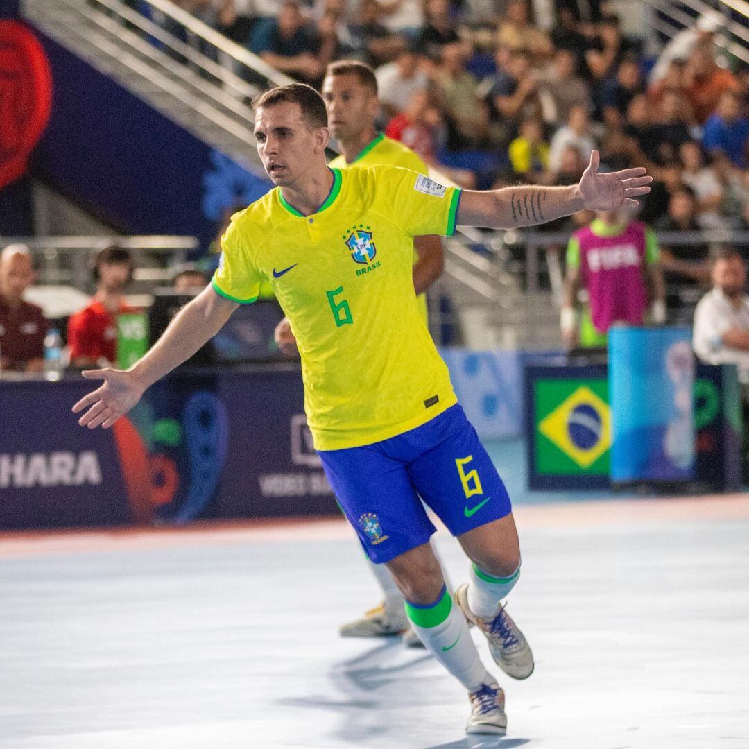 Marcel durante el mundial de futsal se convirtió en la principal figura de la Selección de Brasil. Foto: Instagram.