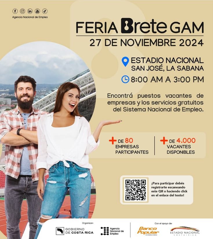 La feria de empleo será el 27 de noviembre en el Estadio Nacional. Captura