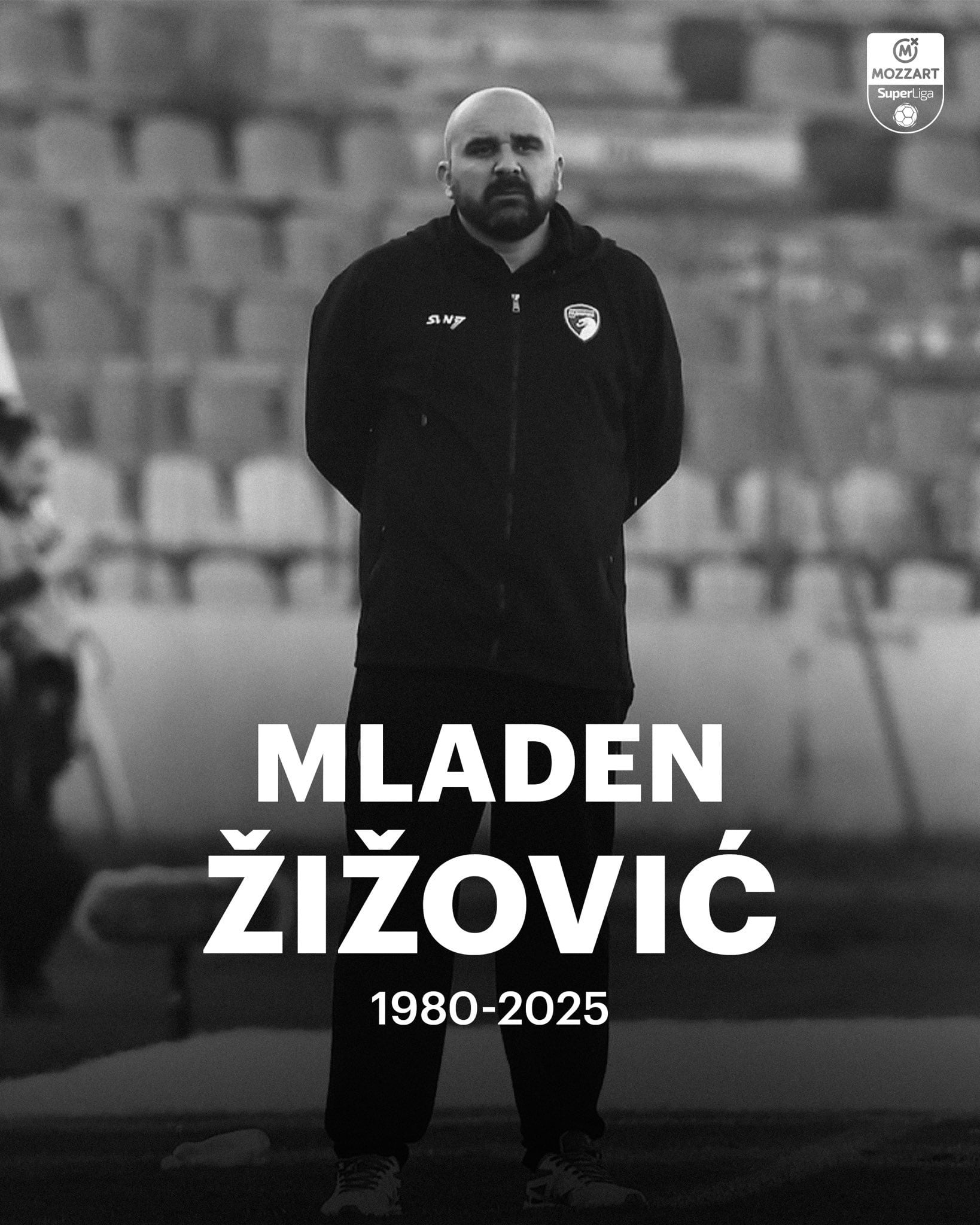 El técnico Mladen Zizovic sufrió un infarto durante el partido ante el Mladost y no logró ser reanimado.