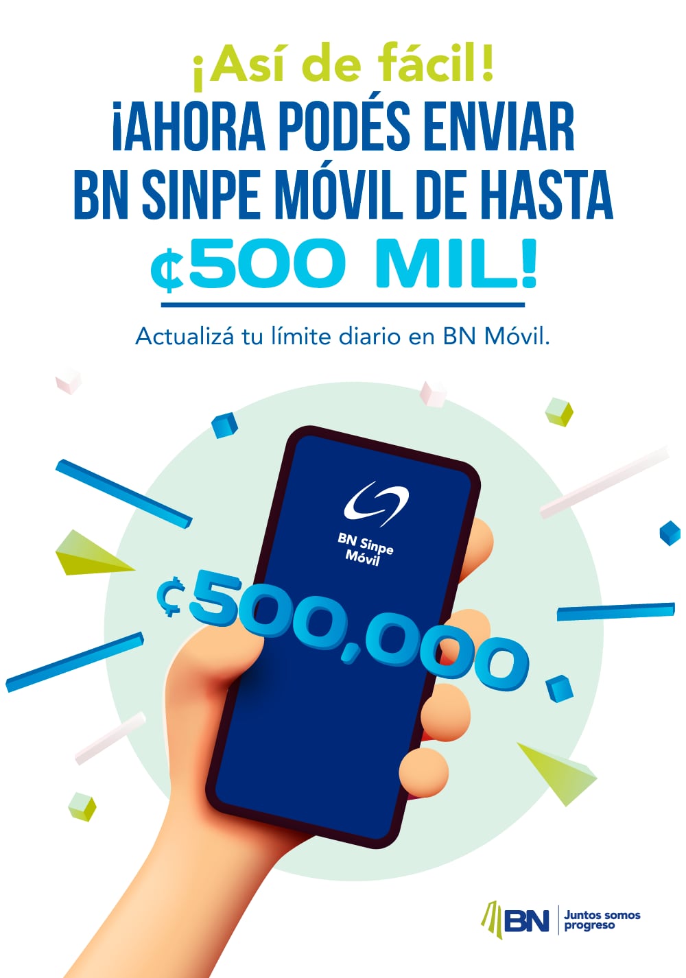 Sinpe Banco Nacional amplía cantidad de envíos diarios.