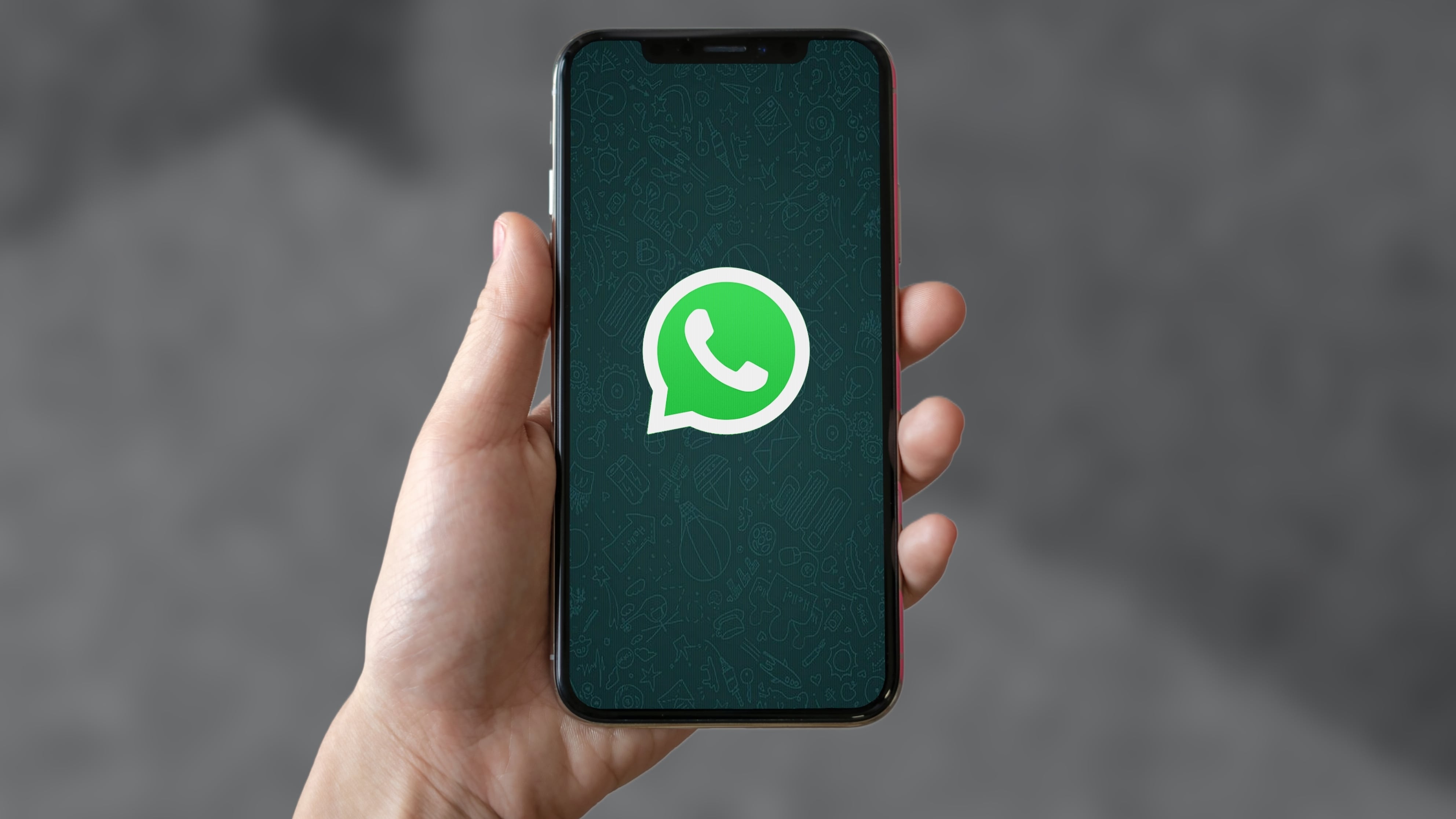 En la imagen un teléfono con el ícono de WhatsApp.