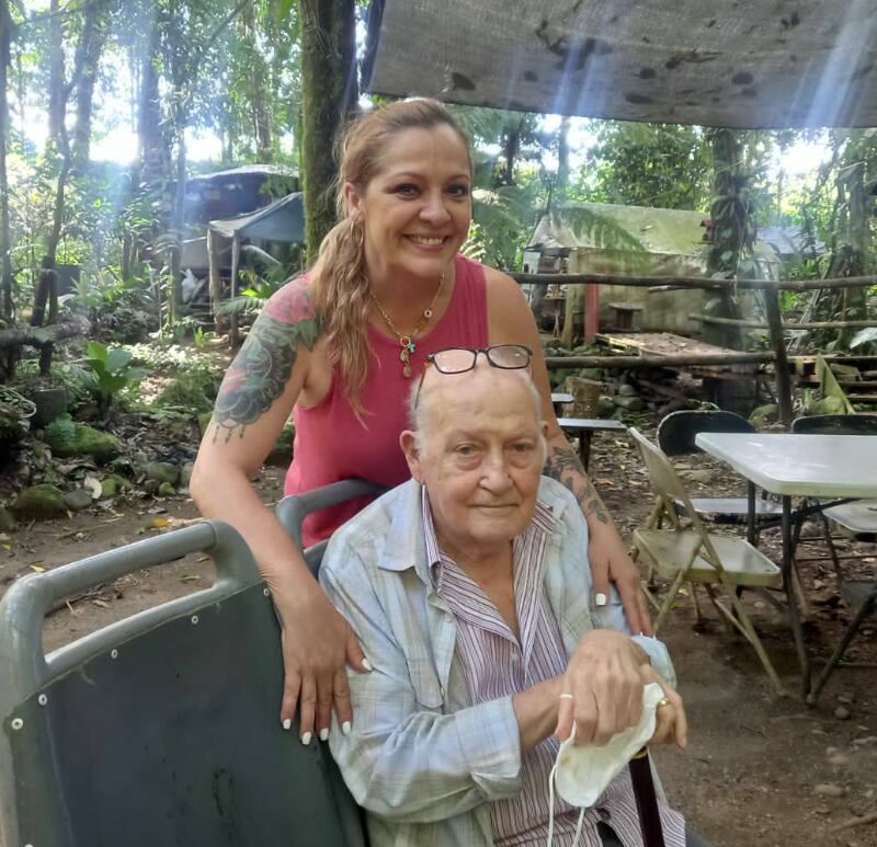 Marcela Ugalde y su padre Mario Ugalde