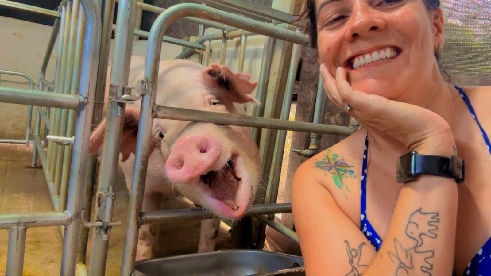 Joselyn Villalobos lidera su propia granja porcina