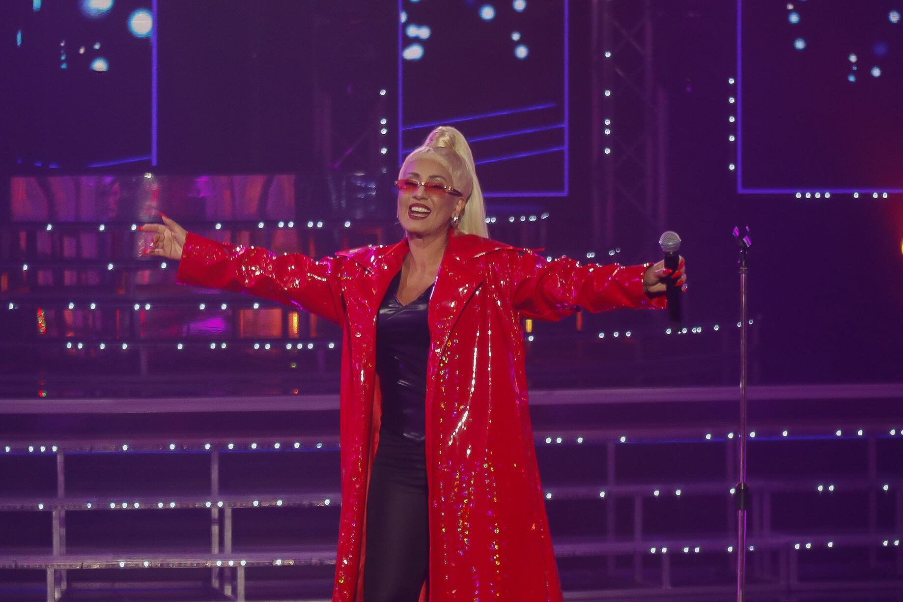 23/06/2024. Final de Tu Cara Me Suena. Estudio Marco Picado, Sabana. Fotografía: Lilly Arce. En la fotografía: Elena interpretando a Christina Aguilera.