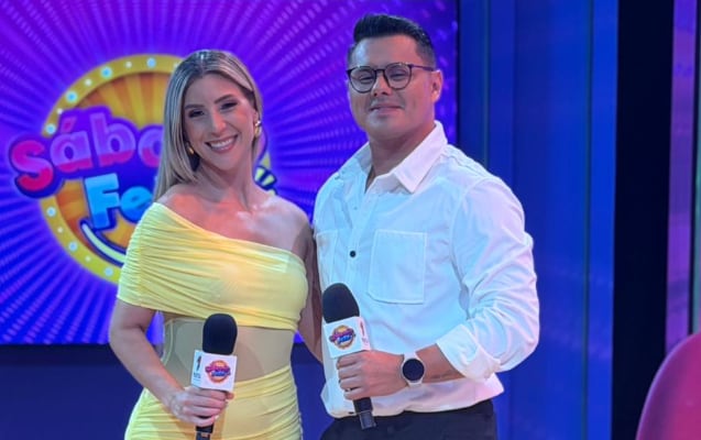 Johnny López, presentadora de Sábado feliz.