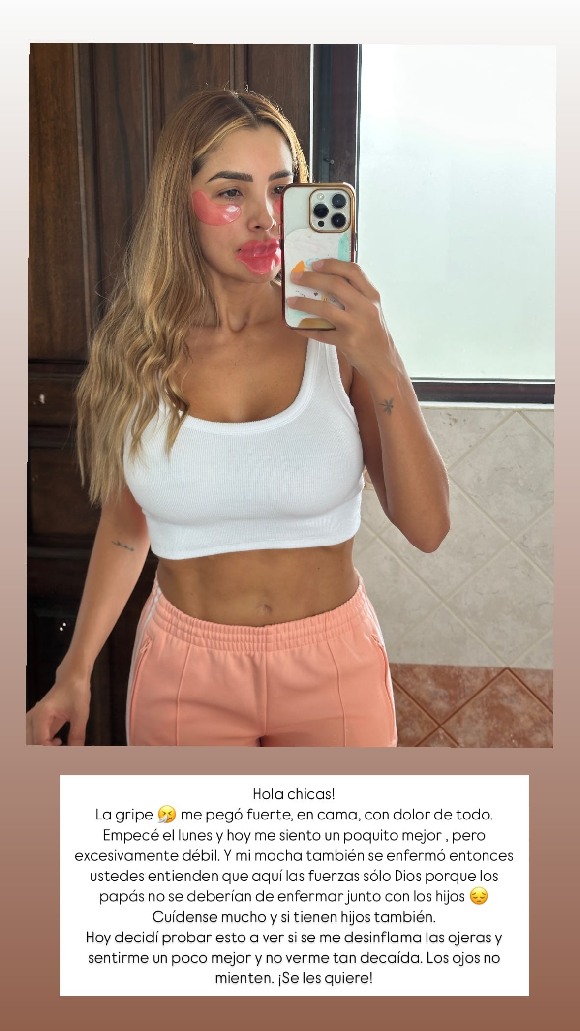 एरिका मोरा म्हणाल्या की शेवटचे दिवस त्याच्यासाठी खूपच क्लिष्ट होते कारण पलंगावरही असलेल्या मजबूत फ्लूमुळे आश्चर्य वाटले.