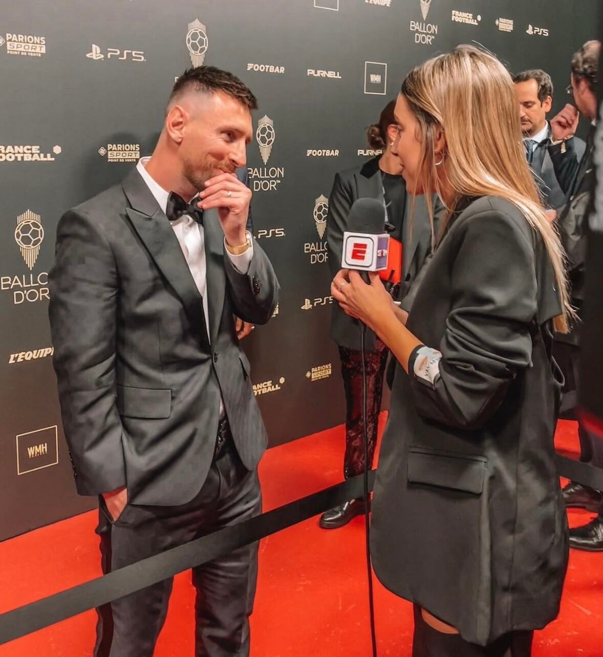 Sofia Martínez y leo Messi