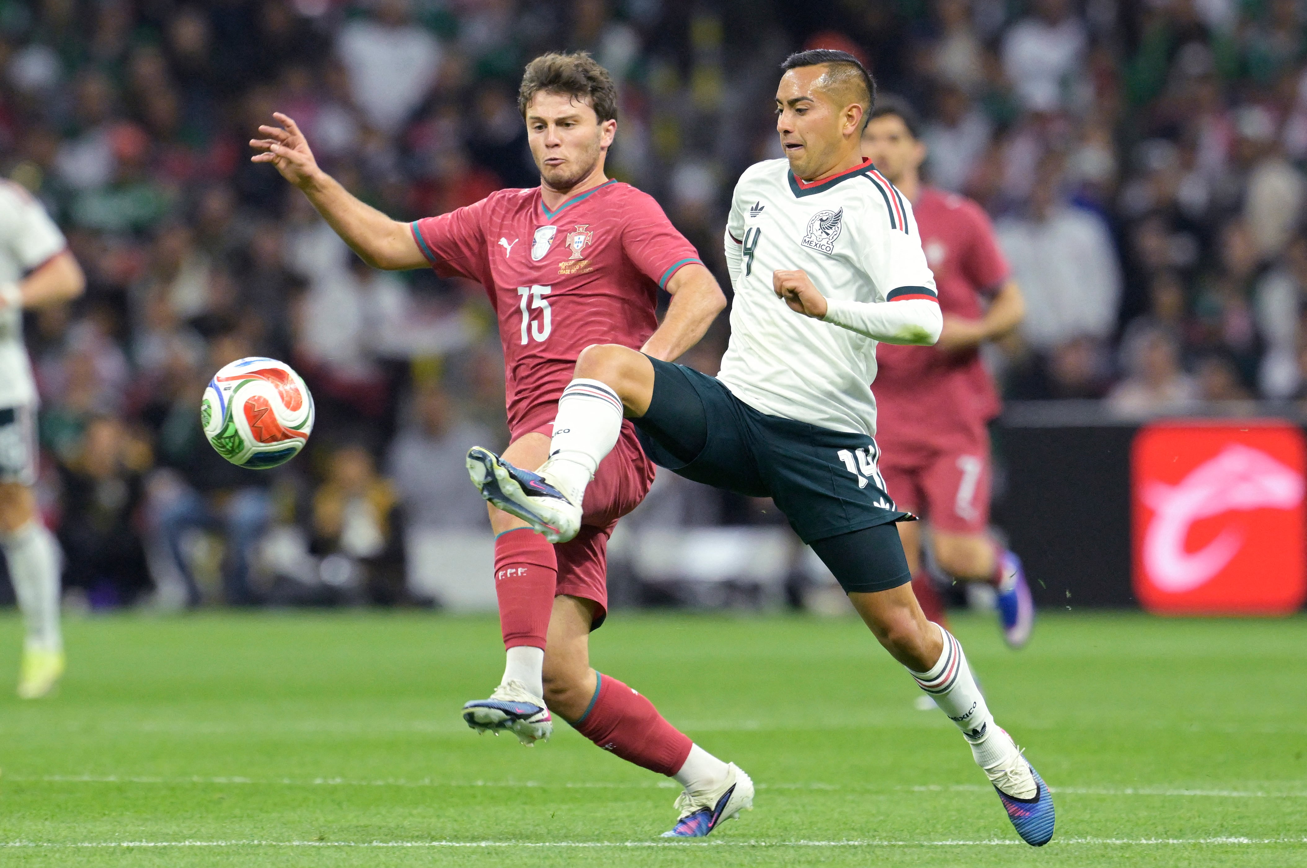 México vs Portugal, juego amistoso. Foto: AFP.