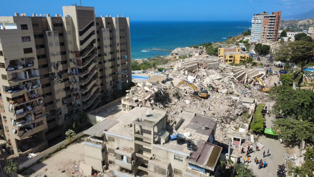 La Guaira en Venezuela, es la zona con daños por los terremotos en Venezuela el 24 de junio del 2026. Foto: Cruz Roja Costa Rica