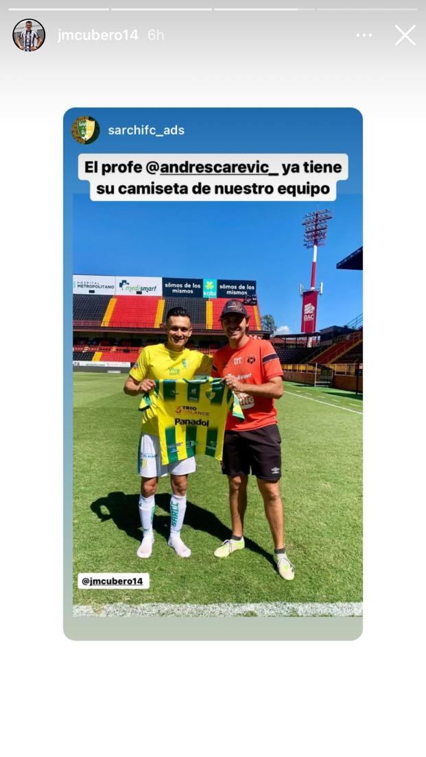 José Miguel Cubero estuvo de vuelta en el Morera Soto jugando ante Alajuelense con AD Sarchí.
