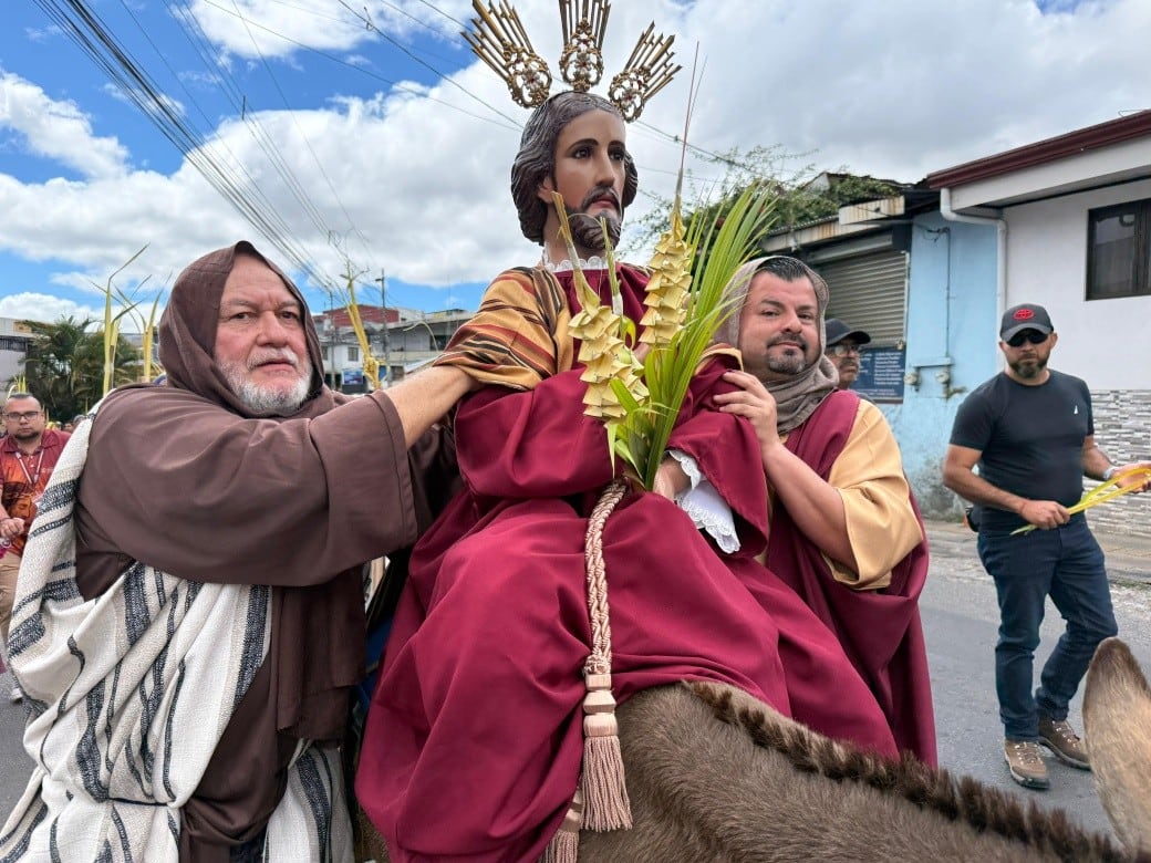 Semana Santa 2026, domingo de ramos 29 de marzo. En la foto, Alajuelita.