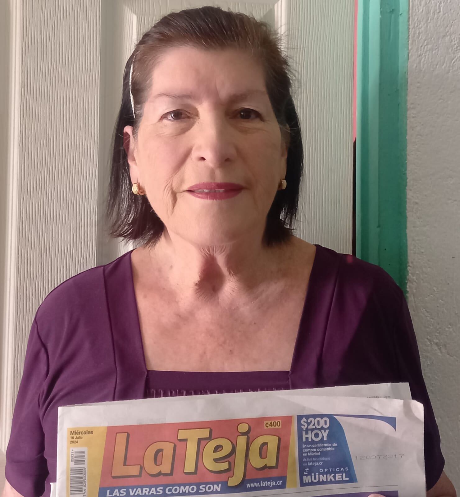 Ganadora del código Teja