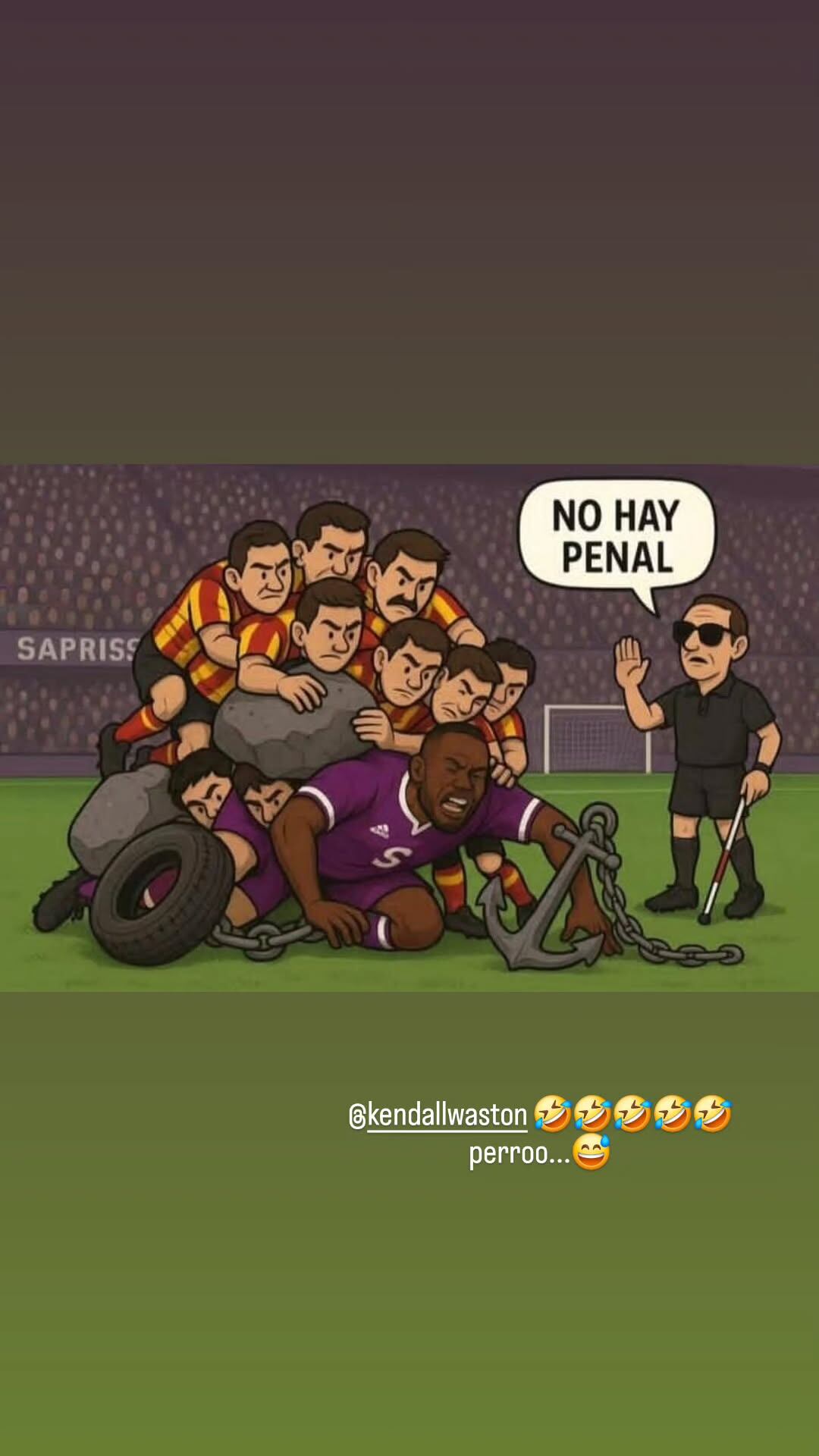 Así reaccionó Christian Bolaños a las faltas que no le sancionaron a Kendall Waston. Instagram Christian Bolaños.