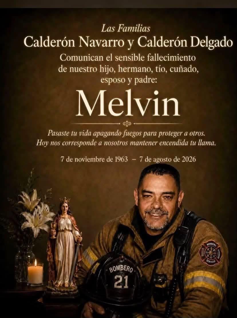 Melvin Calderón Navarro, bombero que dedicó más de tres décadas de su vida al servicio de la institución. Foto: Tomada de Bomberos Coronado