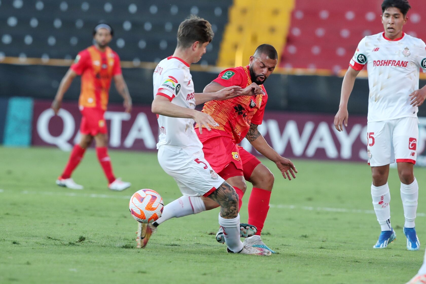 07/02/2024/ Juego entre el Club Sport Herediano vs Toluca de México por el juego de ida de la CONCACAF Champions Cup en el estadio Alejandro Morera Soto de Alajuela / Foto John Durán