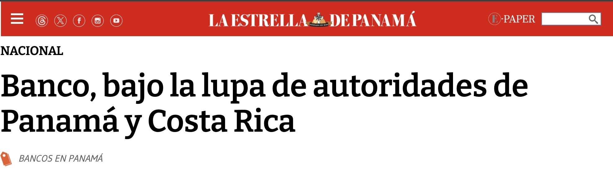 El medio La Estrella de Panamá dio a conocer la investigación.
