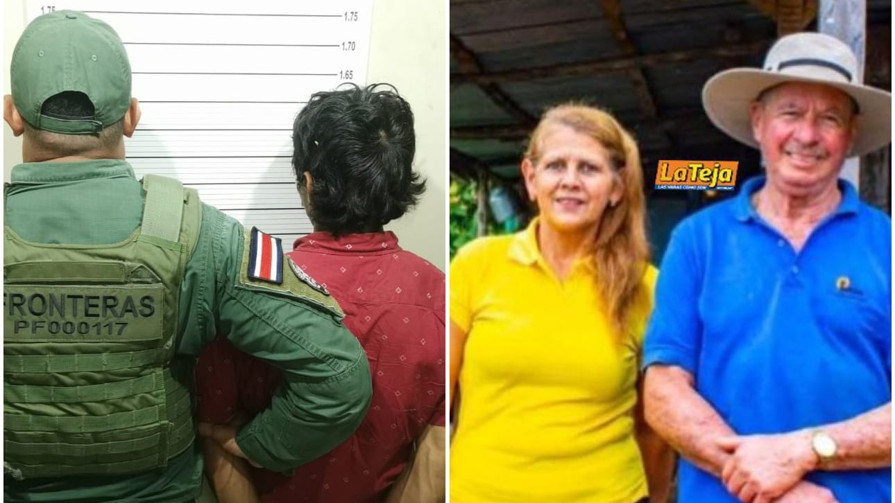 Un sujeto de apellido Mairena es de momento el único sospechoso del vil homicidio del matrimonio de José Antonio “Toño” Badilla Chinchilla, de 75 años, y de su esposa, Maureen Molina Rodríguez, de 60 años. Foto: MSP y redes