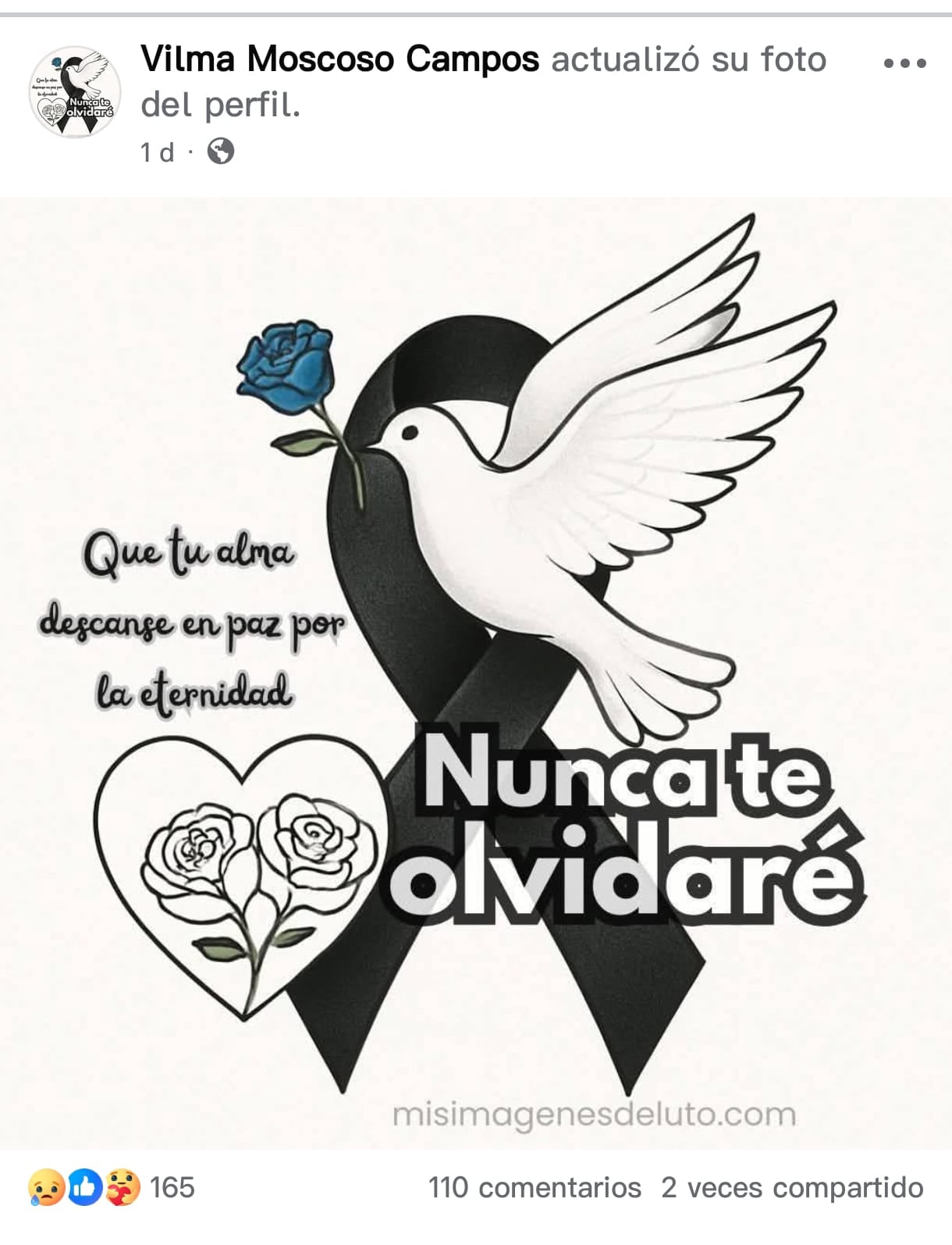 Esta fue la imagen publicada por la mamá de Valentina.