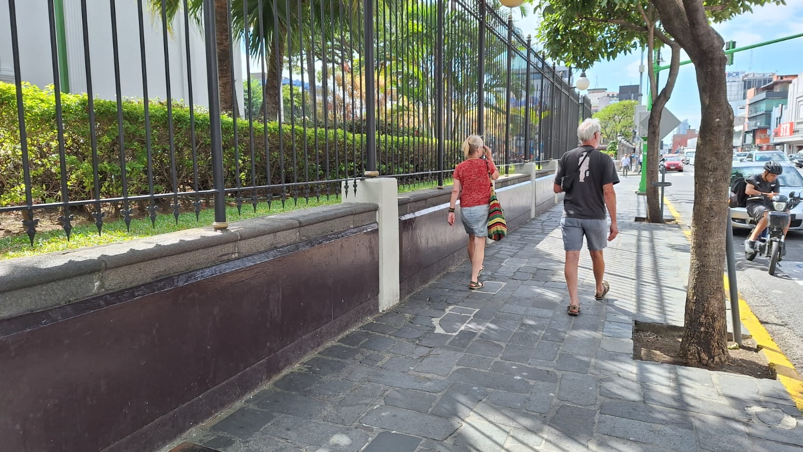 En los alrededores de la Catedral Metropolitana existen aceras de piedra.