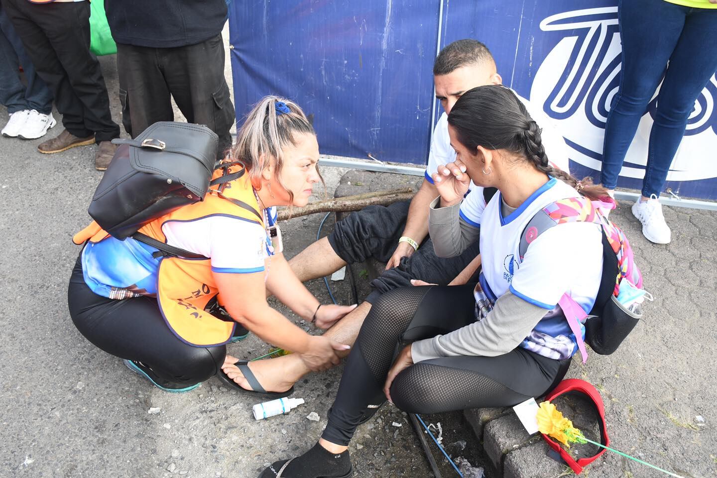 Poco más de 200 romeros de Pérez Zeledón llegaron este 1 de agosto, a eso de las 7 de la mañana, a la basílica de nuestra señora de Los Ángeles en Cartago, después de caminar 130 kilómetros durante 4 días.