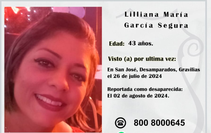 Lilliana García Segura tiene una semana desaparecida