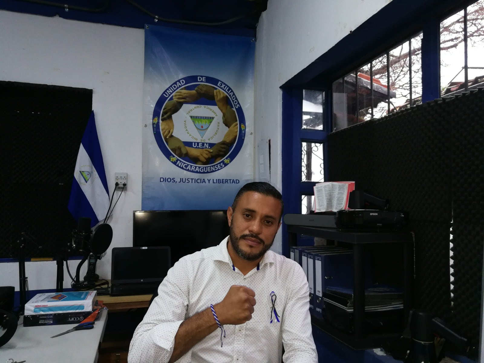 Jeffer Adolfo Bravo, es de la Unidad de Exiliados Nicaragüense en Costa Rica.