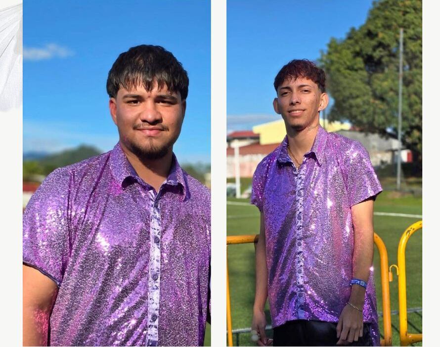 Sebastián Enrique Obando Araya y Esteyfer Roanny Reyes Huertas, ambos de 18 años, murieron en un accidente en moto en el cruce de Pocora en la Ruta 32. Foto: Comparsa Sabor Caribeño Germania