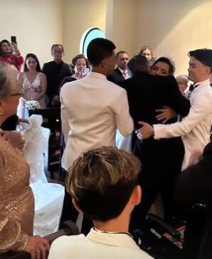 Ángel Rafael en la boda de Yorleny Aguilar, productora artística.