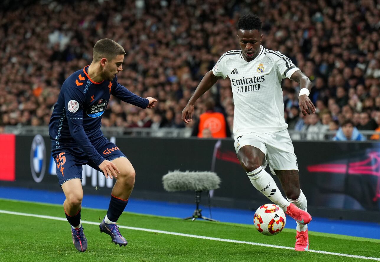 El Real Madrid derrotó 5-2 al Celta de Vigo y avanzó a los cuartos de final de la Copa del Rey. Foto tomada de X.