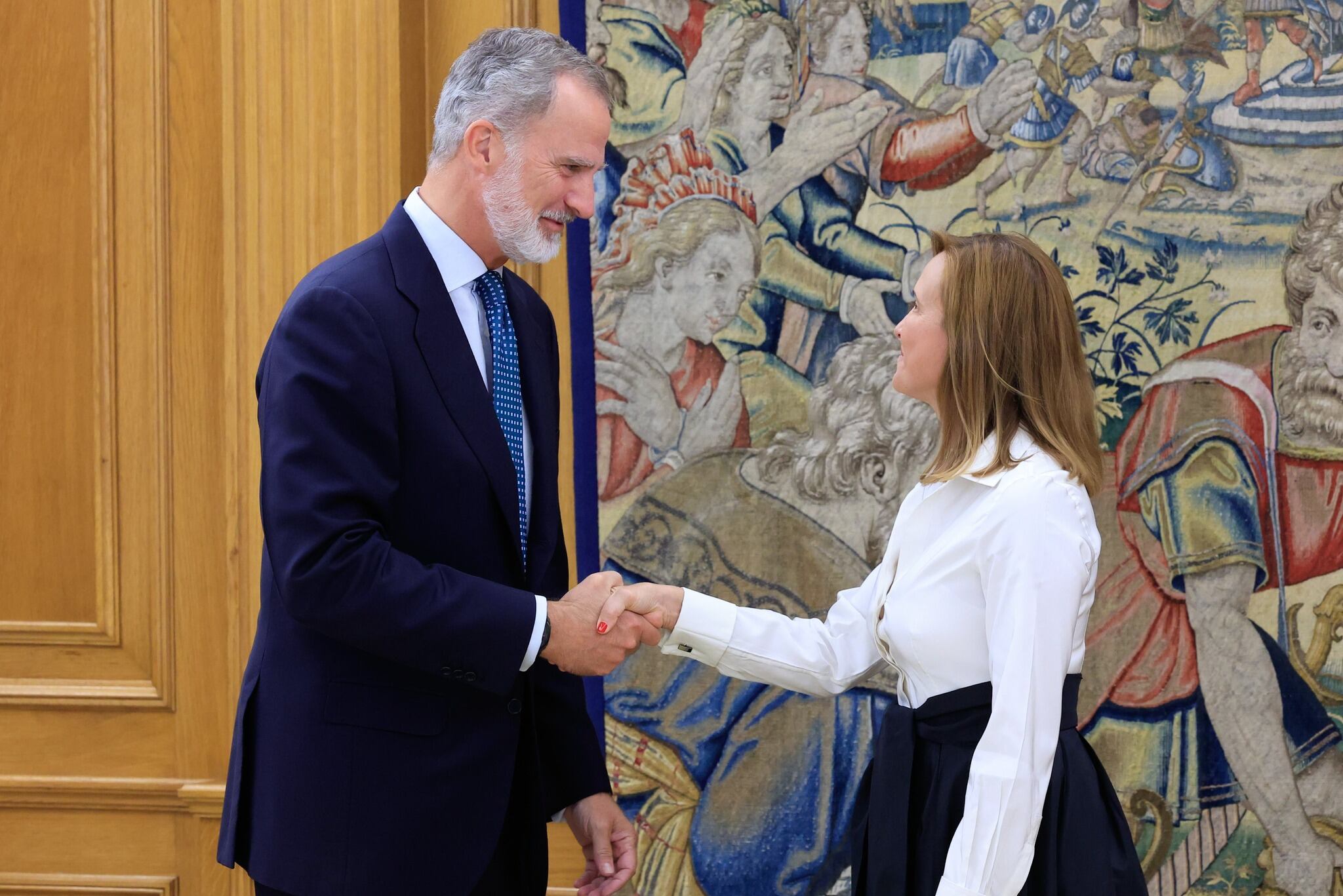 La presidenta del BCIE, Gisela Sánchez compartió con el rey Felipe VI de España.