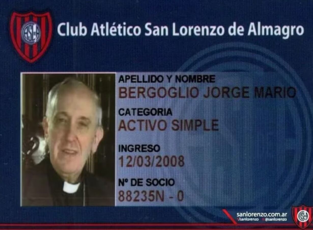 San Lorenzo, el club al que era aficionado el papa Francisco le dedicó un hermoso mensaje. Fotos tomadas de Vamos Ciclón, sitio web de aficionados.