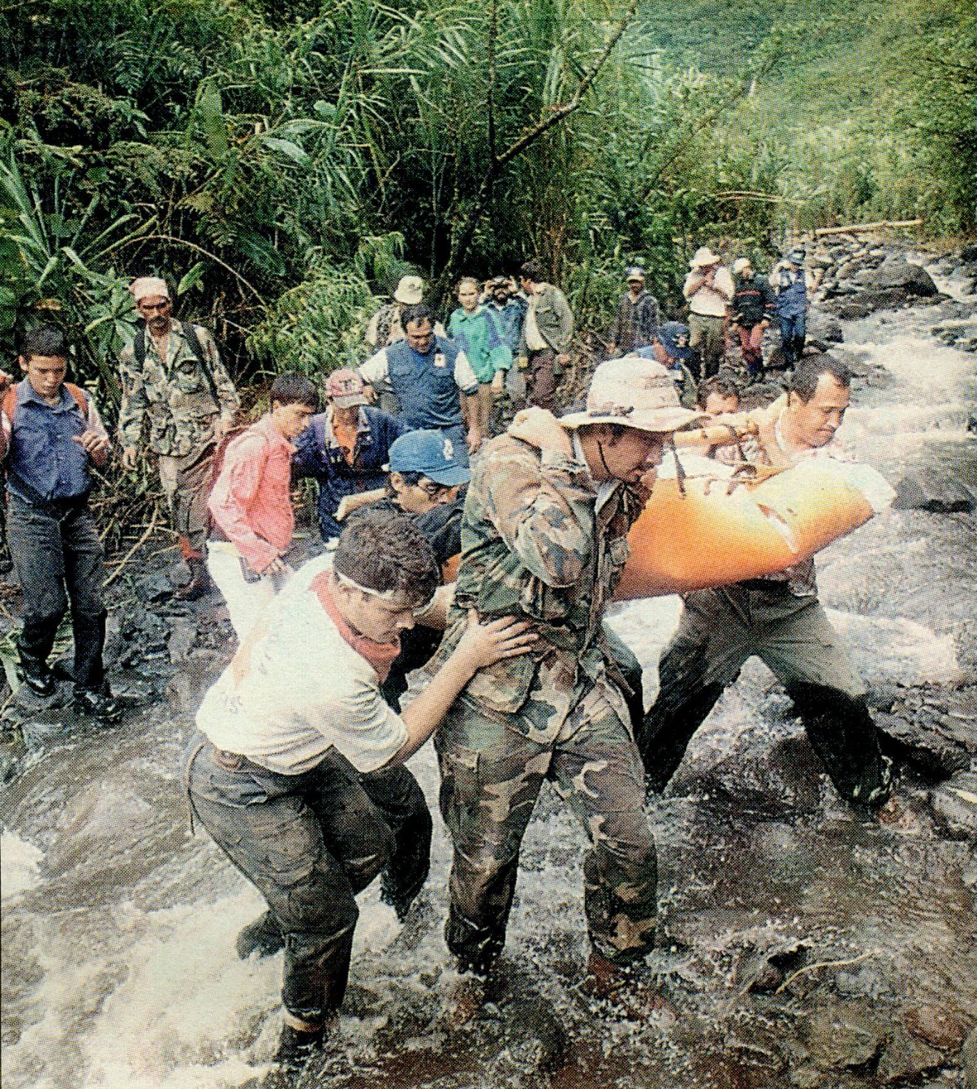 Novelón fallecidos cabeza de agua en el Zurquí en 1997. Foto Archivo.
