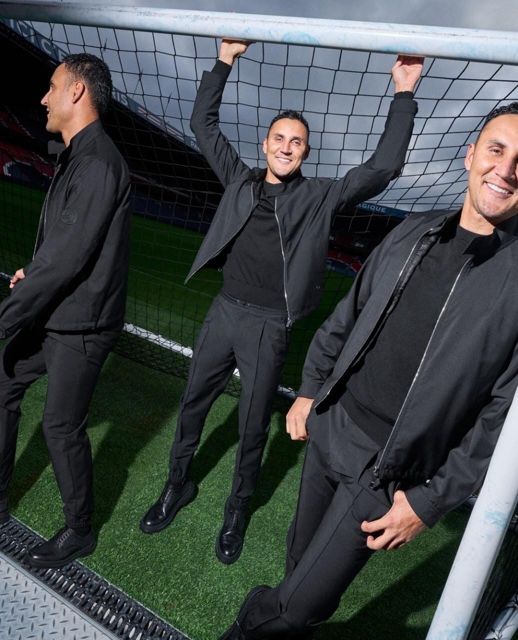 El portero tico Keylor Navas modela prendas de la marca Dior. Instagram.