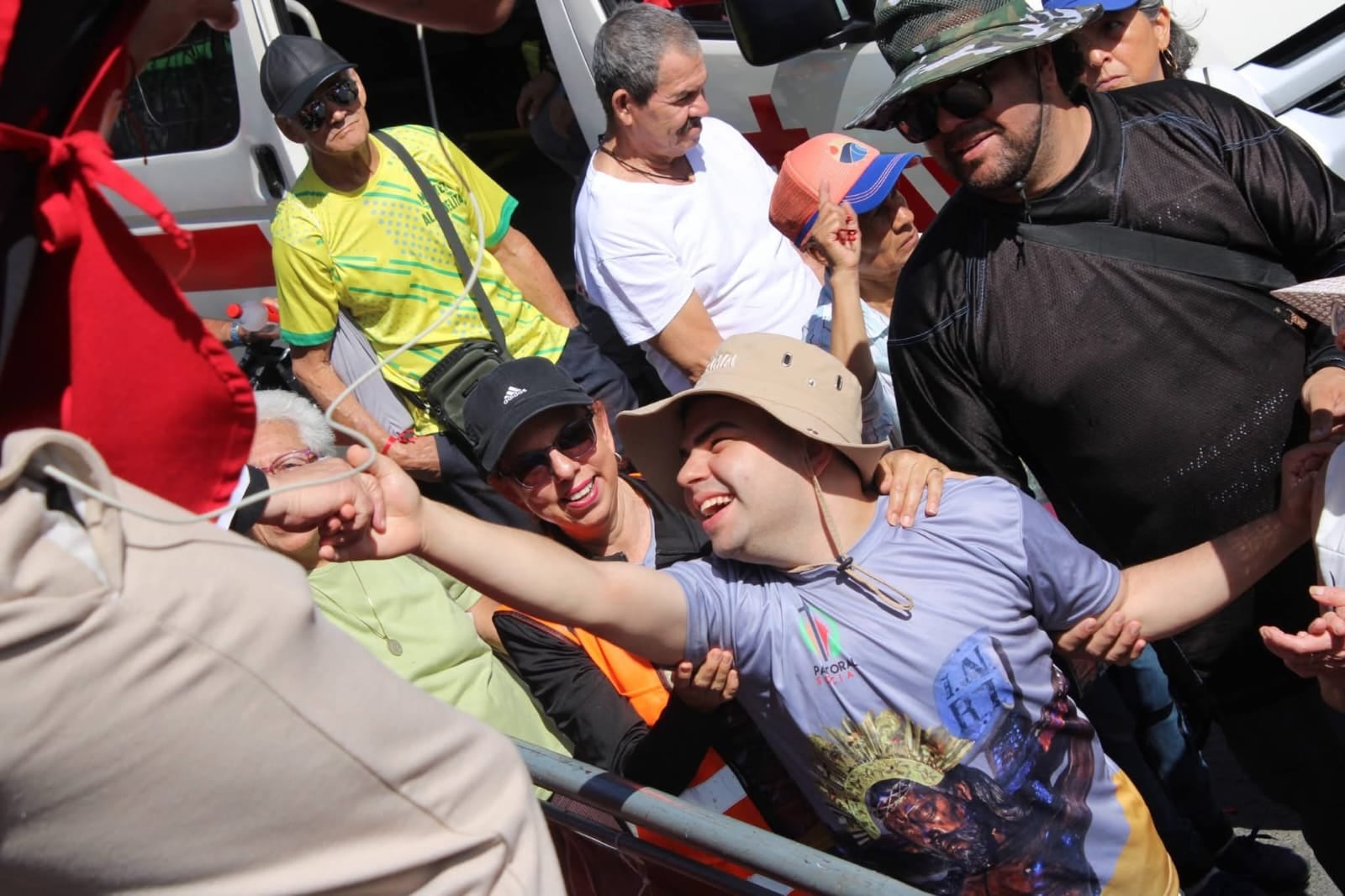 Peregrinación del Santo Cristo de Esquipulas de la Catedral al Santuario Nacional, en Alajuelita