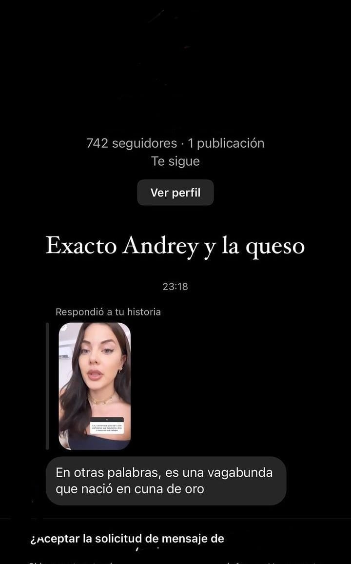 Laura Ortega se defendió de hater que le dijo vagabunda