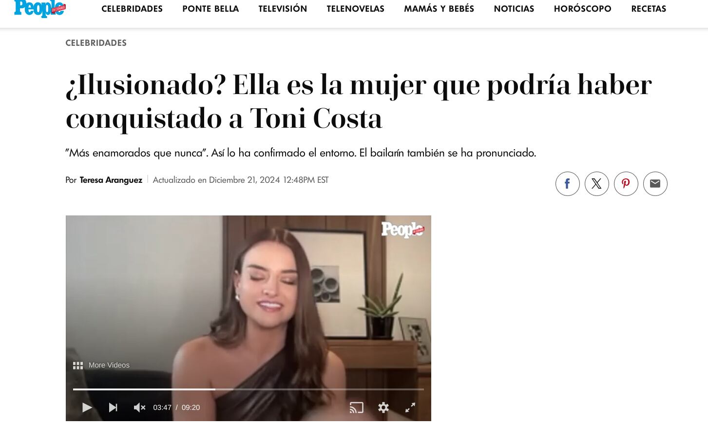 Toni Costa y Mimi Ortiz en People en Español