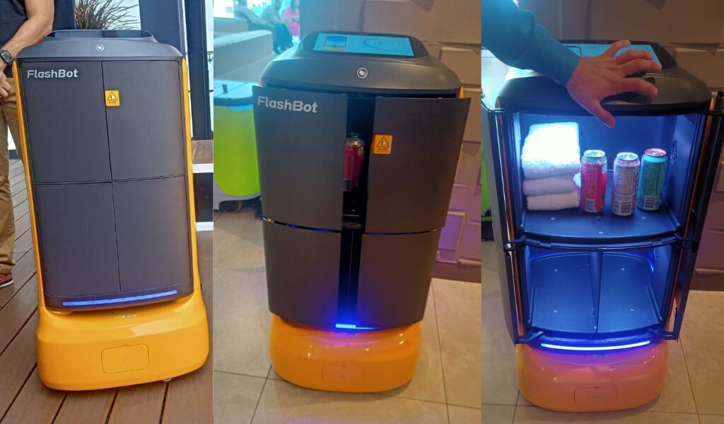 Así bretean los impresionantes robots en un hotel de Costa Rica.