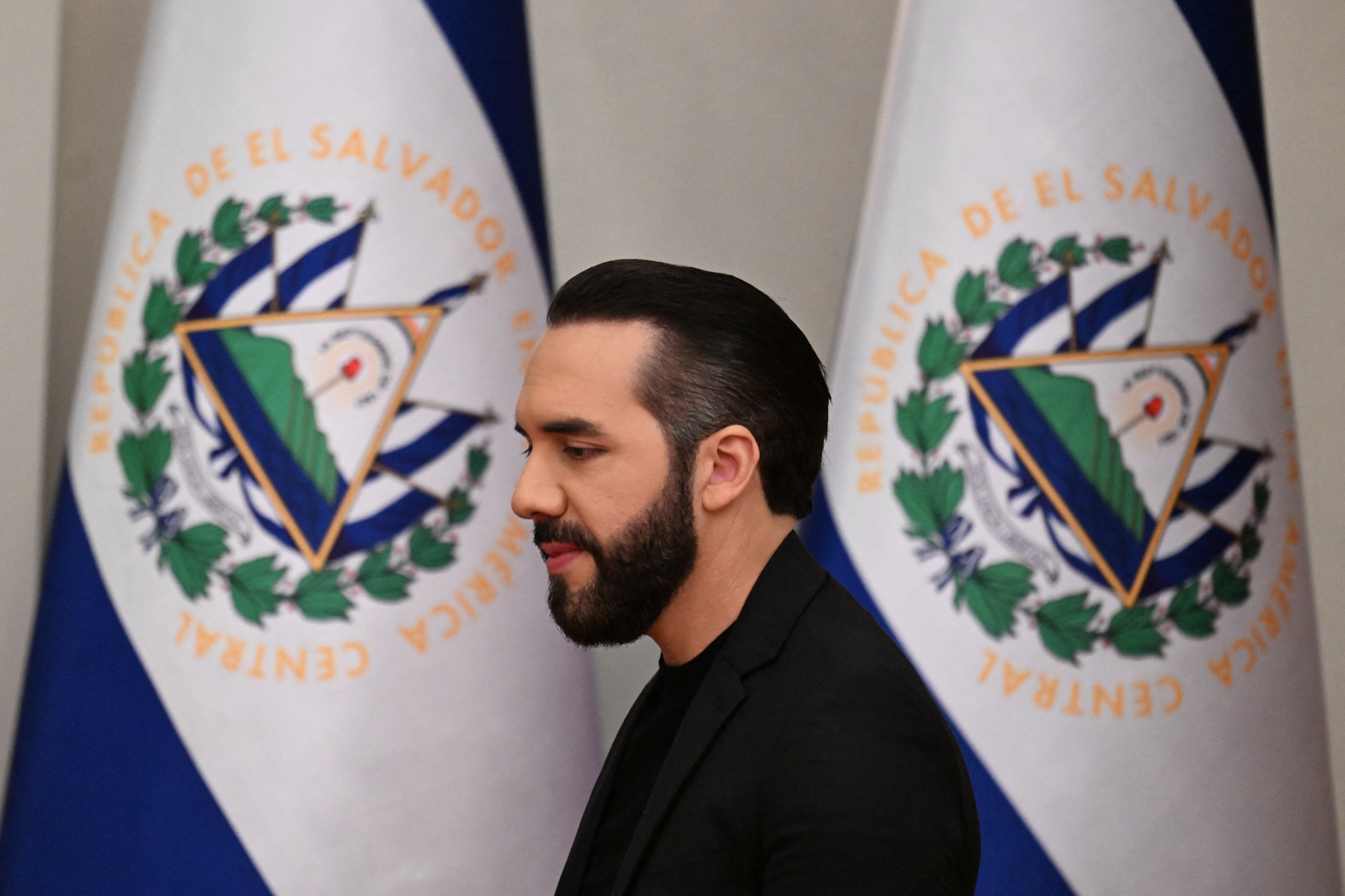 Handout picture released by El Salvador's Presidency press office showing US Secretary of State Marco Rubio (L) meeting with El Salvador's President Nayib Bukele at his residence in Lake Coatepeque, El Congo municipality, El Salvador, on February 3, 2025. (Photo by Handout / EL SALVADOR'S PRESIDENCY PRESS OFFICE / AFP) / RESTRICTED TO EDITORIAL USE - MANDATORY CREDIT "AFP PHOTO / EL SALVADOR'S PRESIDENCY PRESS OFFICE" - NO MARKETING - NO ADVERTISING CAMPAIGNS - DISTRIBUTED AS A SERVICE TO CLIENTS