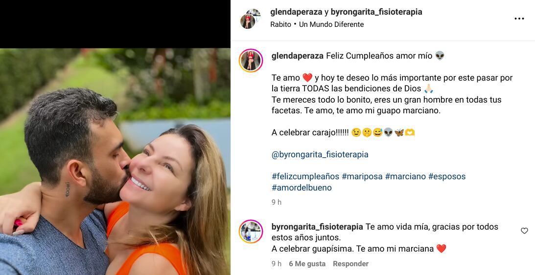 Glenda Peraza y Kiki Berry celebran los 36 años de Byron.