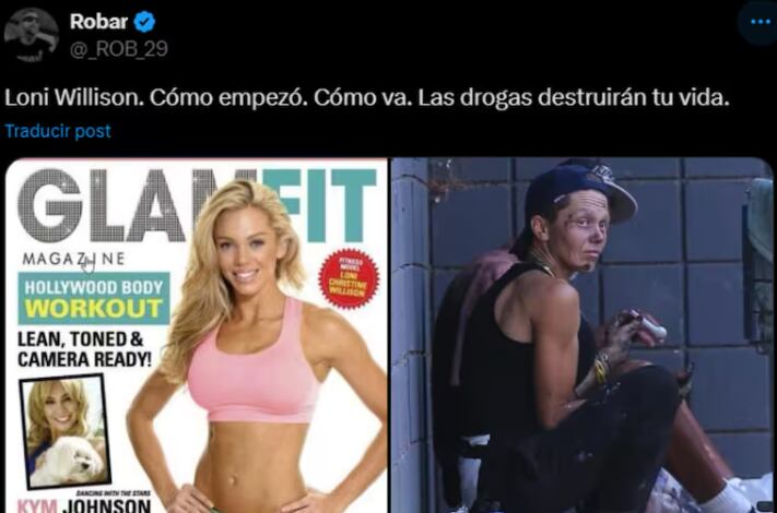 Loni Willison, la exestrella de Hollywood que vive en la calle y lucha con su adicción a las drogas