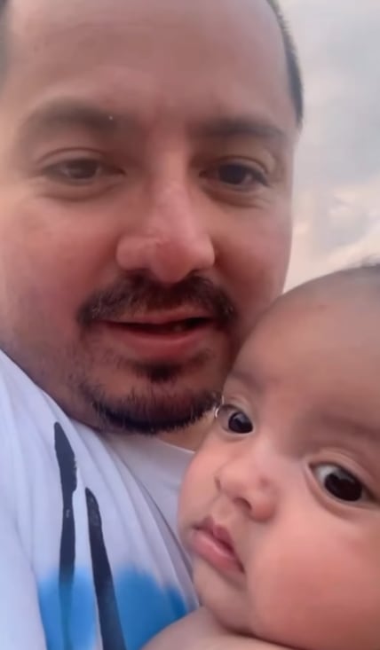LuisGa Loría y su hijo Luca. Los Ajenos sacaron un tema llamado Lucky inspirado en el hijo de LuisGa.