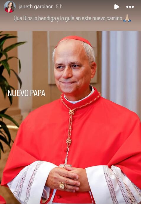 Personalidades de la farándula costarricense celebraron este jueves la elección del nuevo papa León XIV como líder de la Iglesia católica.