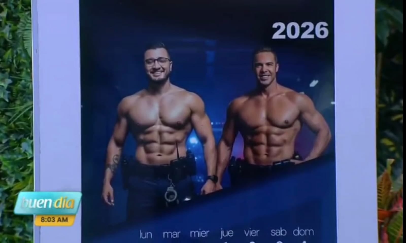 Calendario 2026 de Ítalo Marenco y Daniel Céspedes de Buen día.