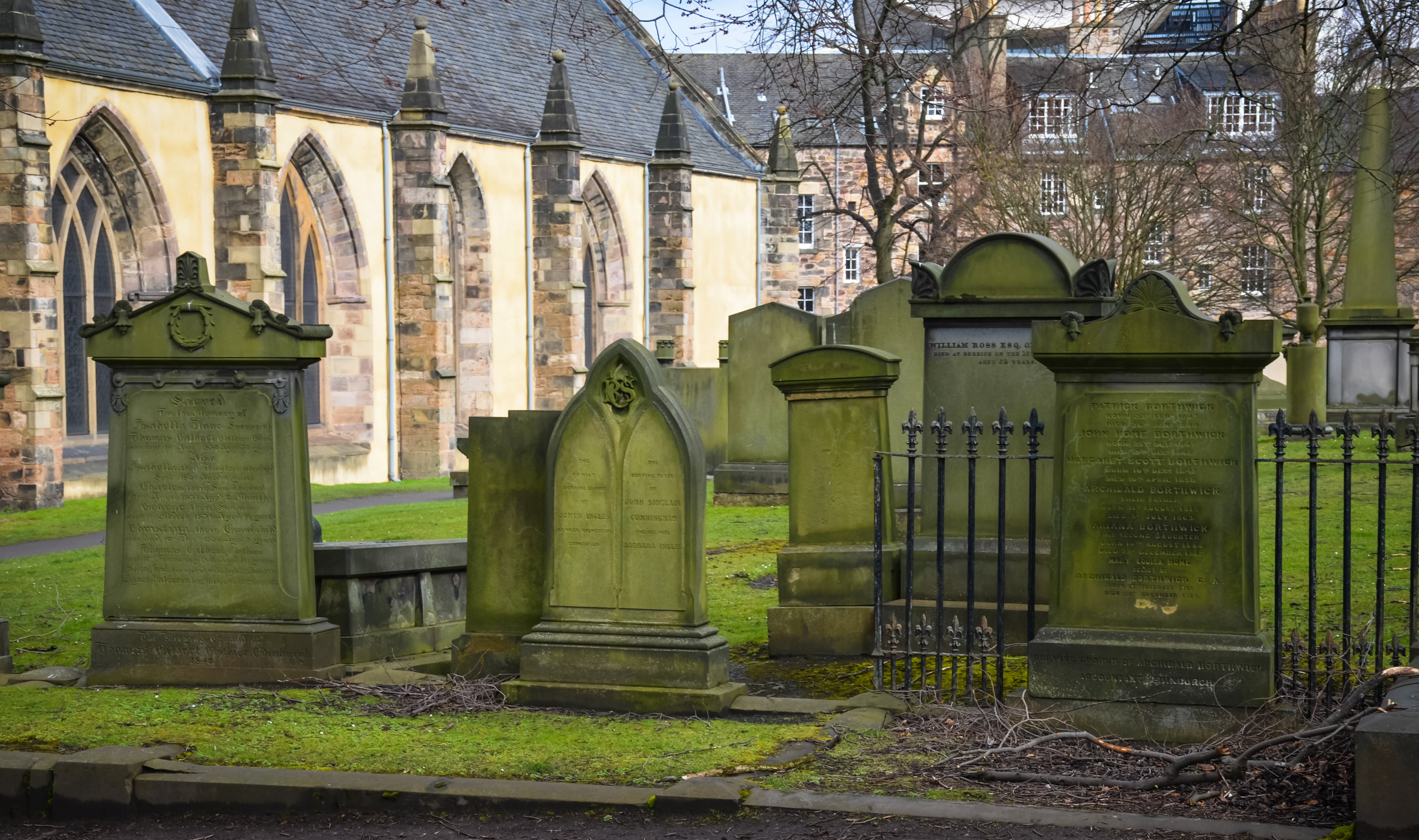 cementerio Greyfriars en Edimburgo, capital de Escocia